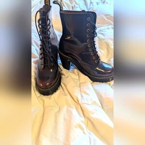 Women's Black Lace-Up Boots
